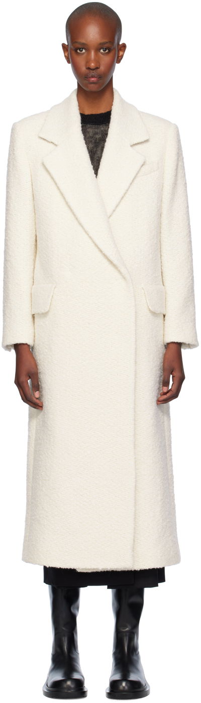 Kabáty BOSS Slim-Fitting Coat Biela | 50524955, 0