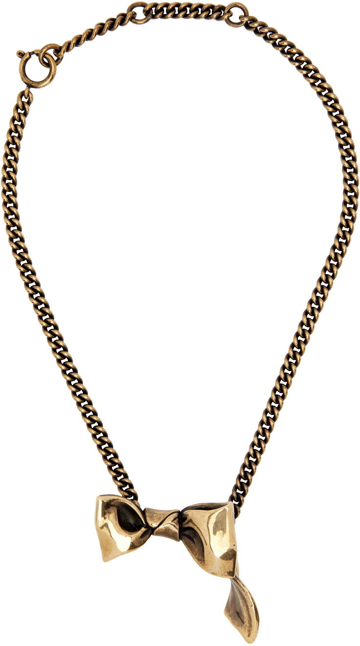 Náhrdelník Acne Studios Karen Kilimnik Edition Bow Necklace Béžová | C50354-, 0