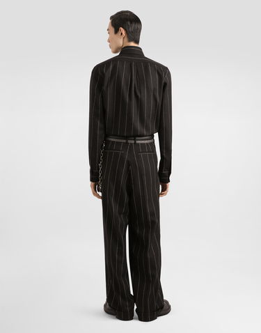 Košeľa Dolce & Gabbana Dolce & Gabbana Pinstriped Flannel Shirt Čierna | G5NP9TFRZAPS8051, 2