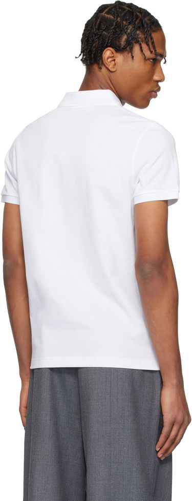 Polo tričko Moncler Moncler Logo Patch Cotton Polo Biela | K10918A0003084556, 2