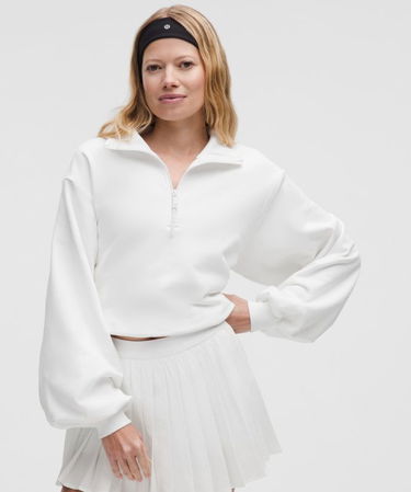 Mikina lululemon Terry Cotton Tennis 1/2 Zip Top Biela | prod20002823, 0