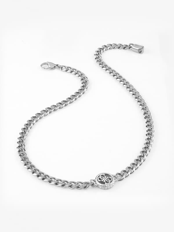Náhrdelník GUESS "Log-In" Necklace Metalická | JUMN02100JW, 0