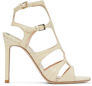 Doplnky Tom Ford TOM FORD Lizard Paradis Heeled Sandals Béžová | W3613-LCL381P, 0