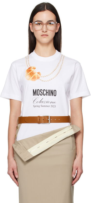 Tričko Moschino Moschino Breakfast Graphic T-Shirt Biela | A070305411001, 0
