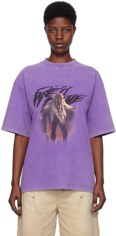 Tričko We11done We11done Vintage Horror Graphic T-Shirt Fialová | WD-TT0-24-723-U-PP, 0