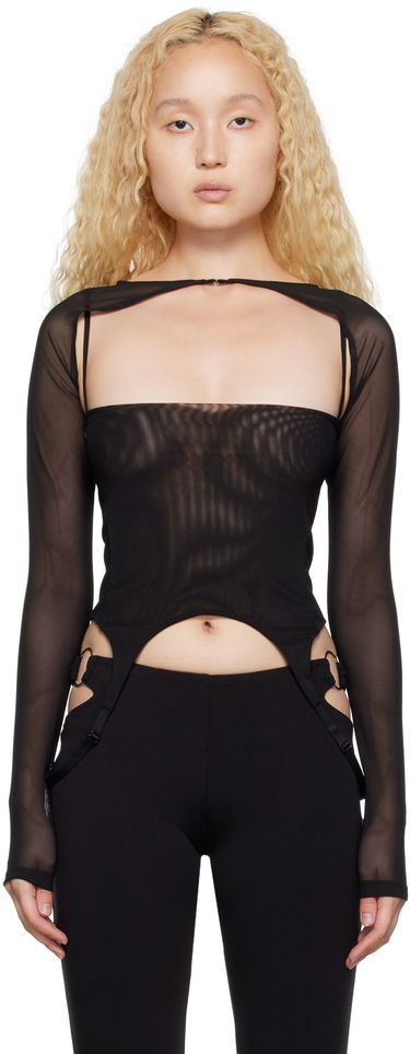 Tričko Miaou Miaou Phoenix Mesh Long Sleeve Top Čierna | 7043-CL, 0