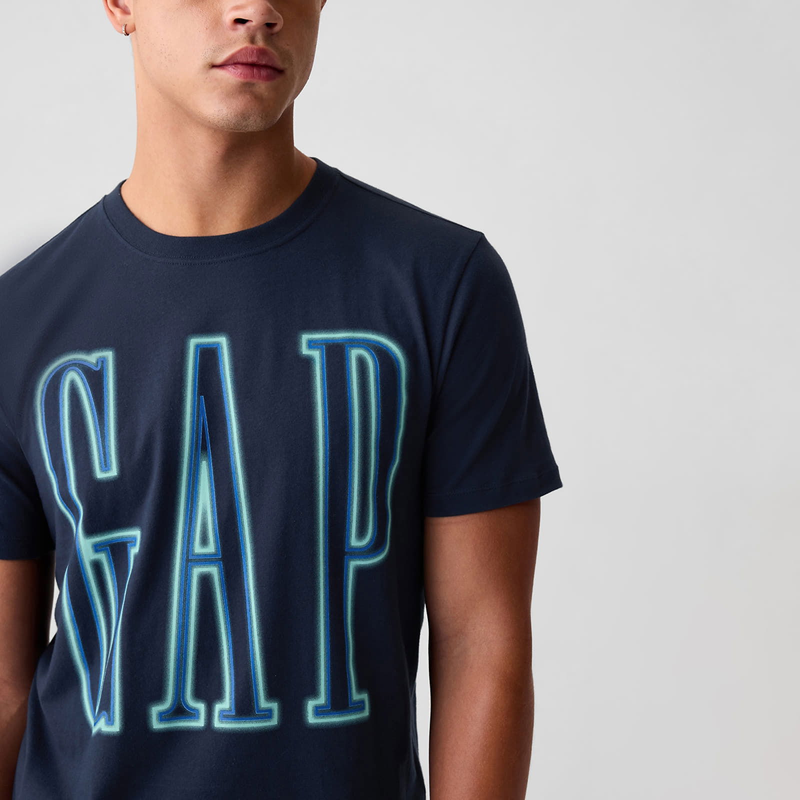 Neon Logo Tee Tapestry Navy