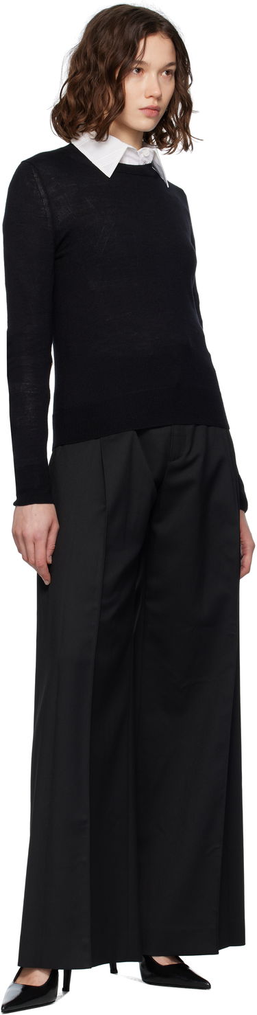 Nohavice Maison Margiela MM6 Maison Margiela Tailoring Blend Wide-Leg Trousers Čierna | S52KA0539 M35227, 3