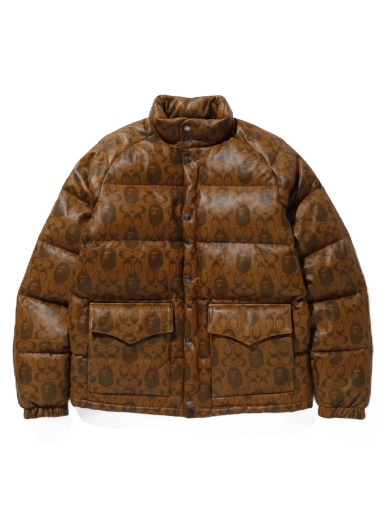 Bunda BAPE Coach x Leather Down Jacket Hnedá | 001HJG231902XBRW
