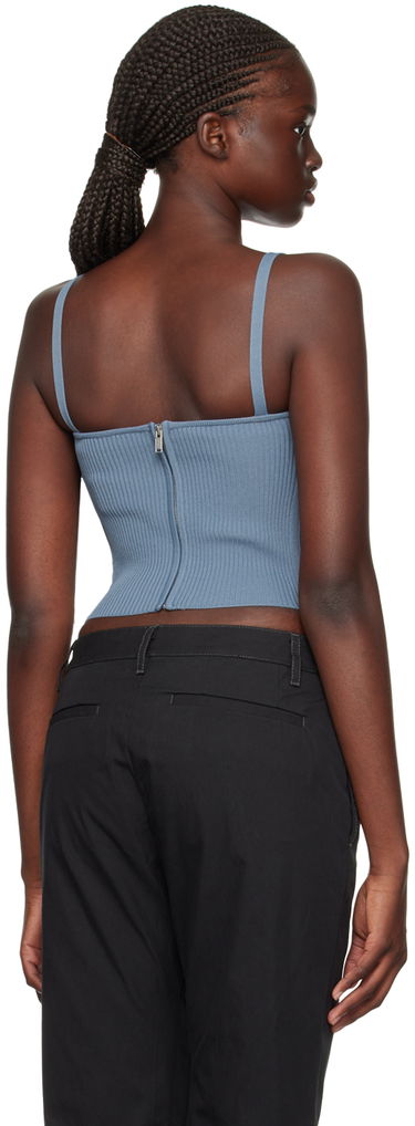 Tielko Dion Lee Dion Lee Laced Knit Tank Top Modrá | A7744F23, 2