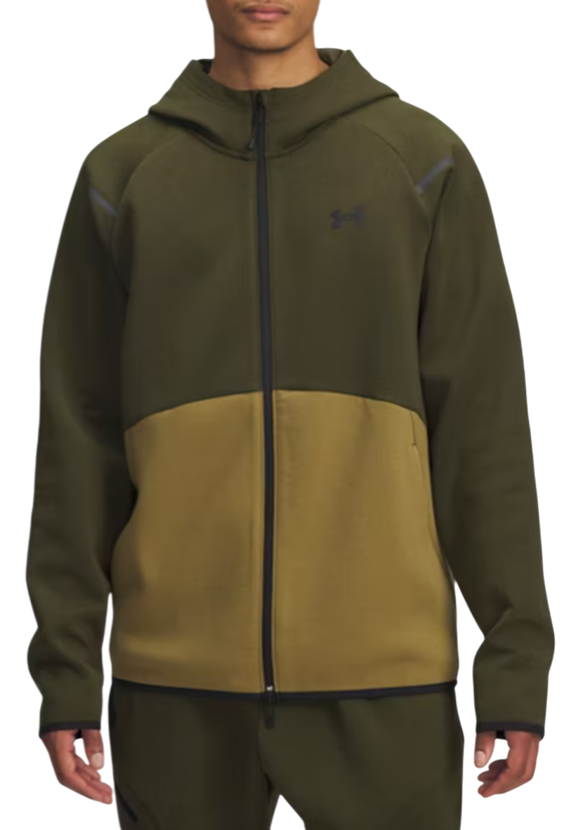 Mikina Under Armour Unstoppable Fleece Full-Zip Hoodie Zelené | 1389352-308