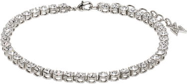 Náramok Amina Muaddi Muaddi Silver Tennis Chain Anklet Metalická | TENNIS ANKLET, 0