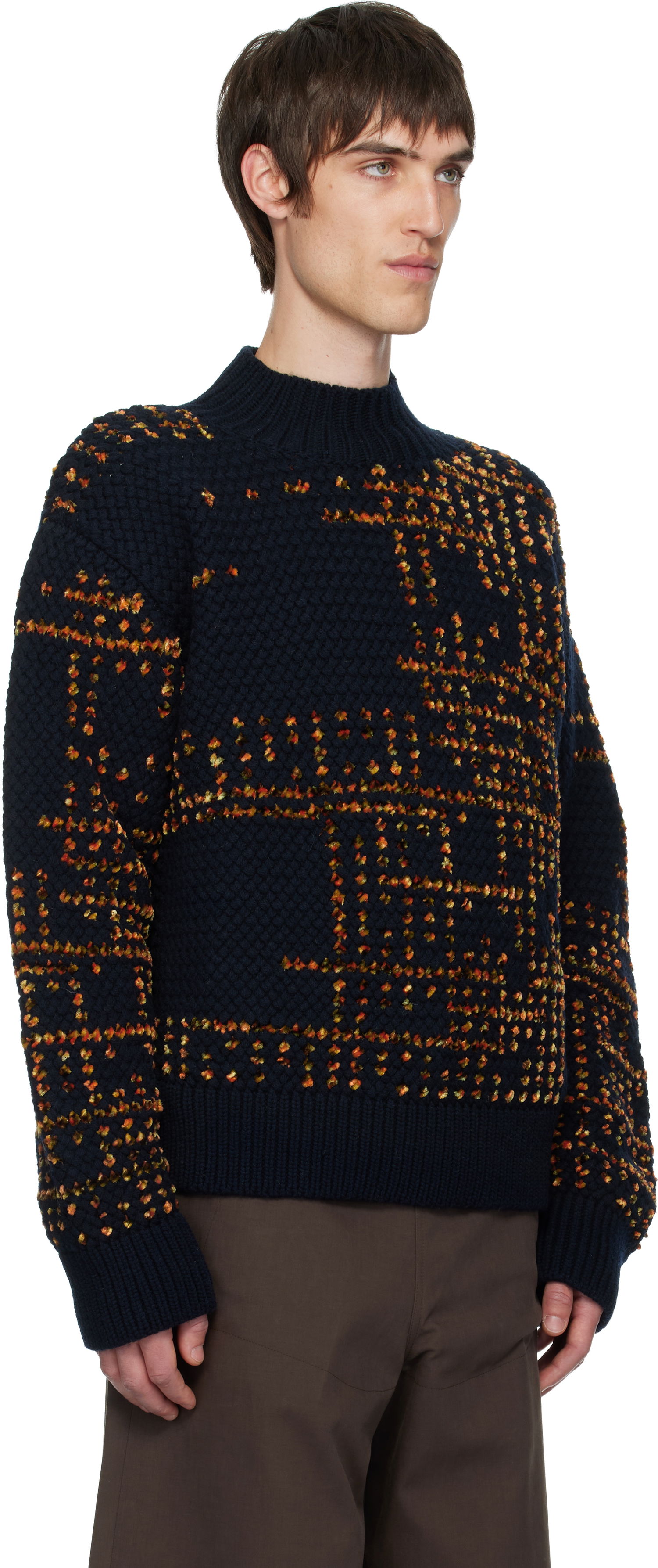 Sveter Dries Van Noten Dries Van Noten Jacquard Wool Turtleneck Rôznofarebný | 252-021222-2729, 1