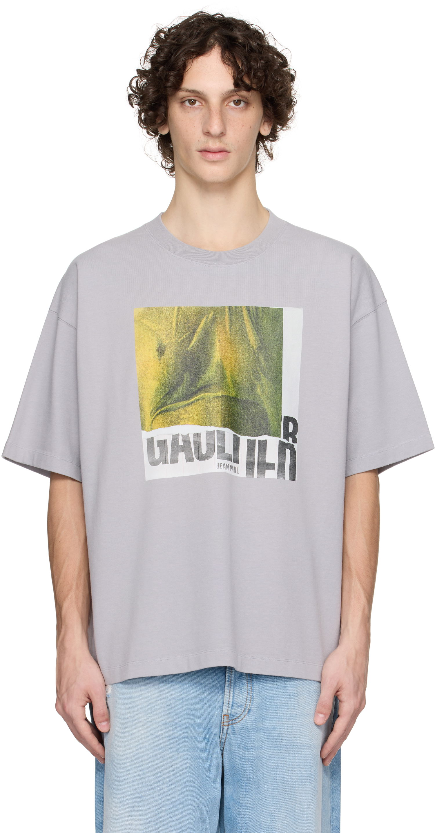 Tričko Jean Paul Gaultier Jean Paul Gaultier Oversized Printed T-Shirt Šedá | 25/03-W-TO293-J001-134812, 0