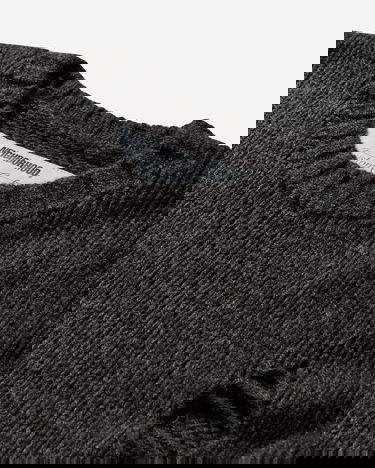 Sveter Neighborhood Savage Crewneck Sweater Šedá | 252FUNH-KNM02 CHARCOAL, 4