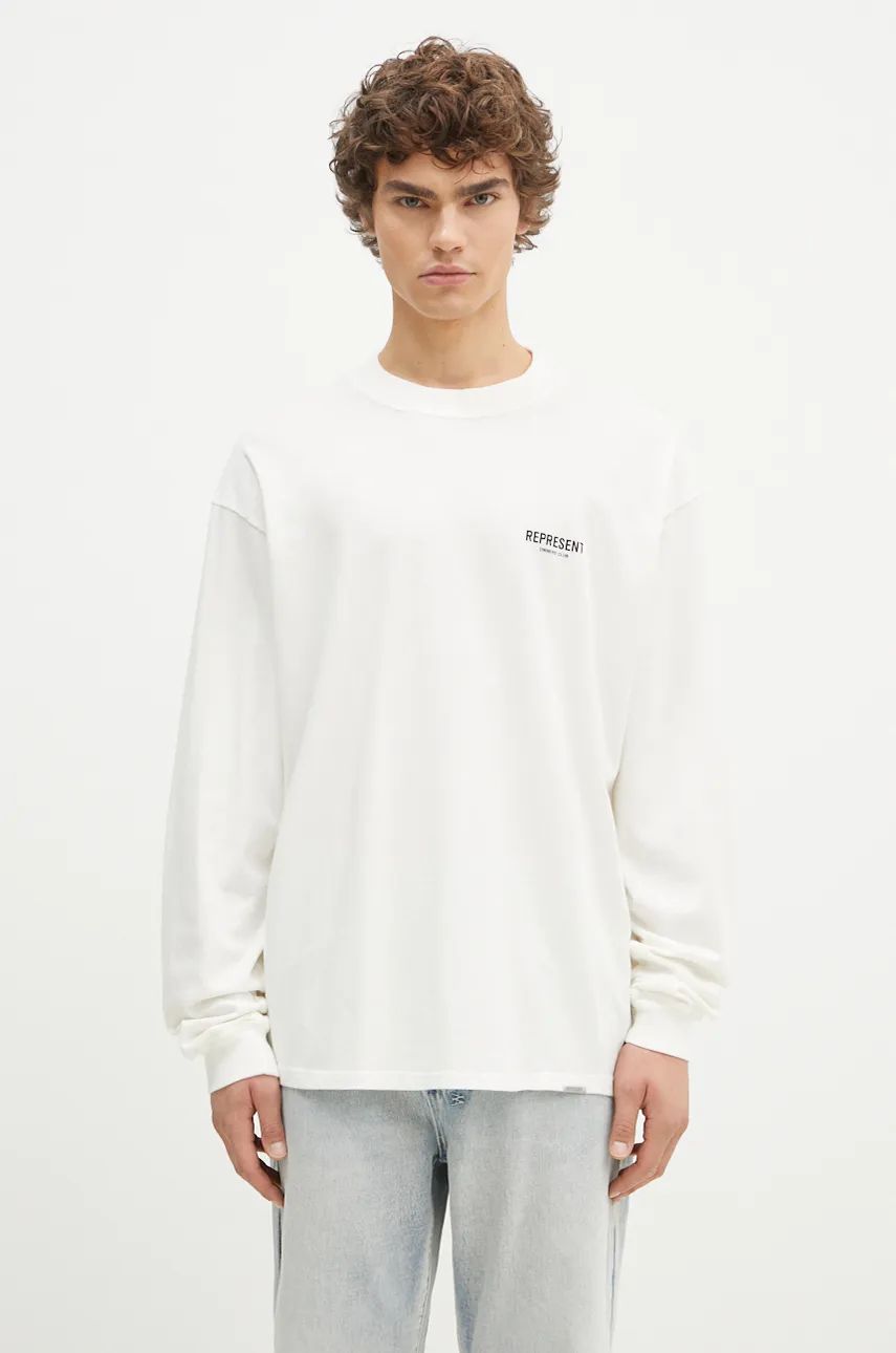 Tričko Represent Clo Represent Owners Club Long Sleeve T-Shirt With Print Biela | OCM41119.072, 0