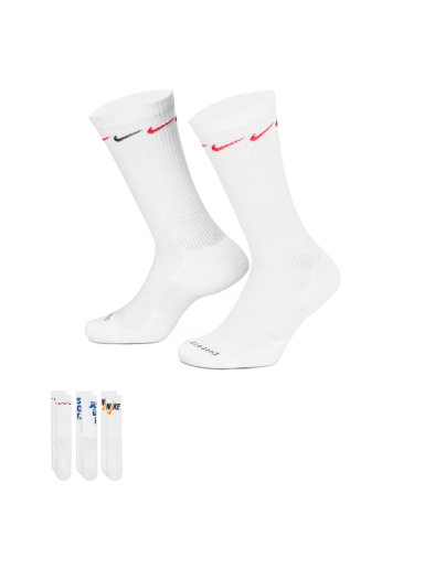 Ponožky Nike Everyday Plus Cushioned Crew Socks 3 Pairs Biela | DH3822-902