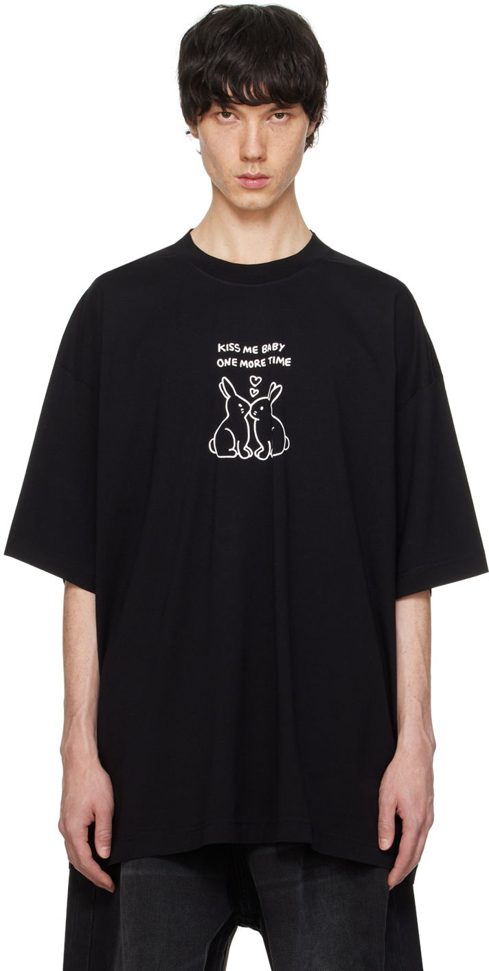 Tričko VETEMENTS Kissing Bunnies T-Shirt Čierna | UE64TR240B, 0