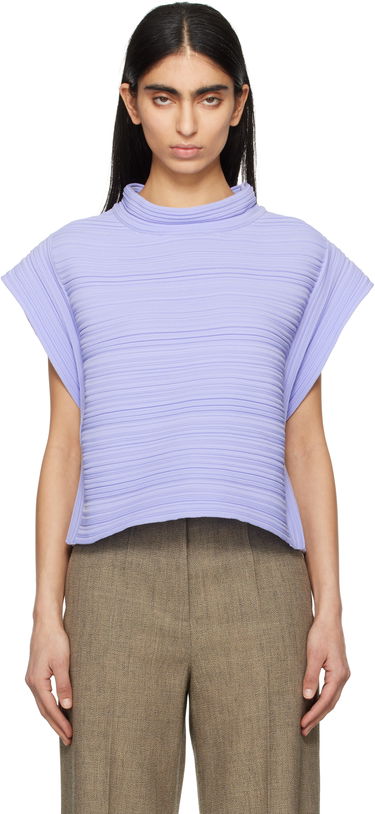 Sveter Pleats Please Issey Miyake Pleats Please Issey Miyake Crepe Knit Top Fialová | PP56KE821, 0