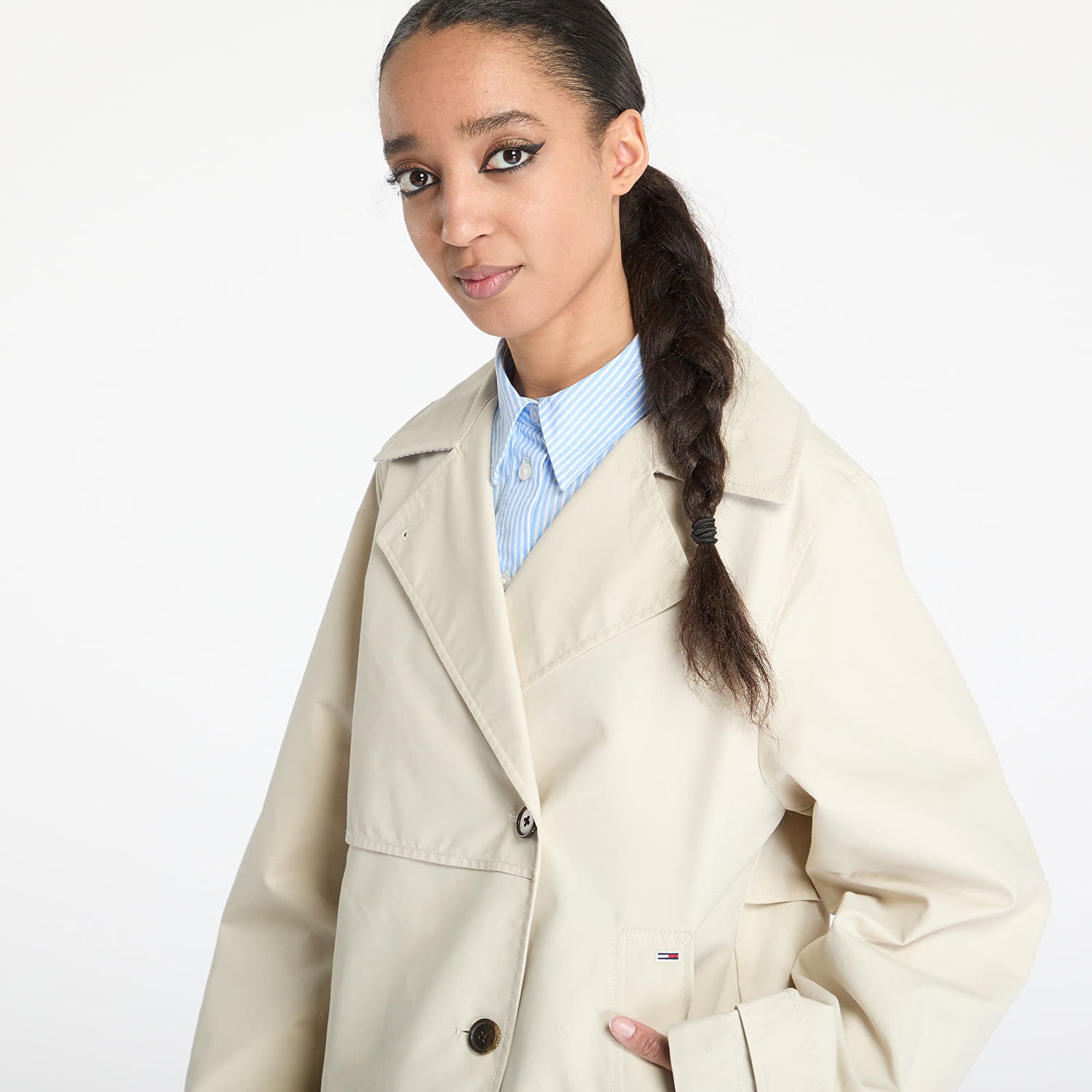 Trenčkot Tommy Hilfiger Tommy Jeans Short Trench Jacket Béžová | DW0DW21348 ACG, 1