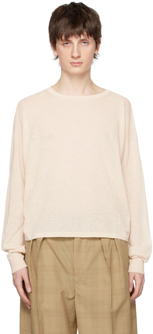 Tričko LEMAIRE Boxy Long Sleeve T-Shirt Béžová | TO1052 LK1003, 0