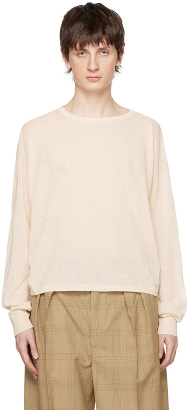 Tričko LEMAIRE Boxy Long Sleeve T-Shirt Béžová | TO1052 LK1003, 0