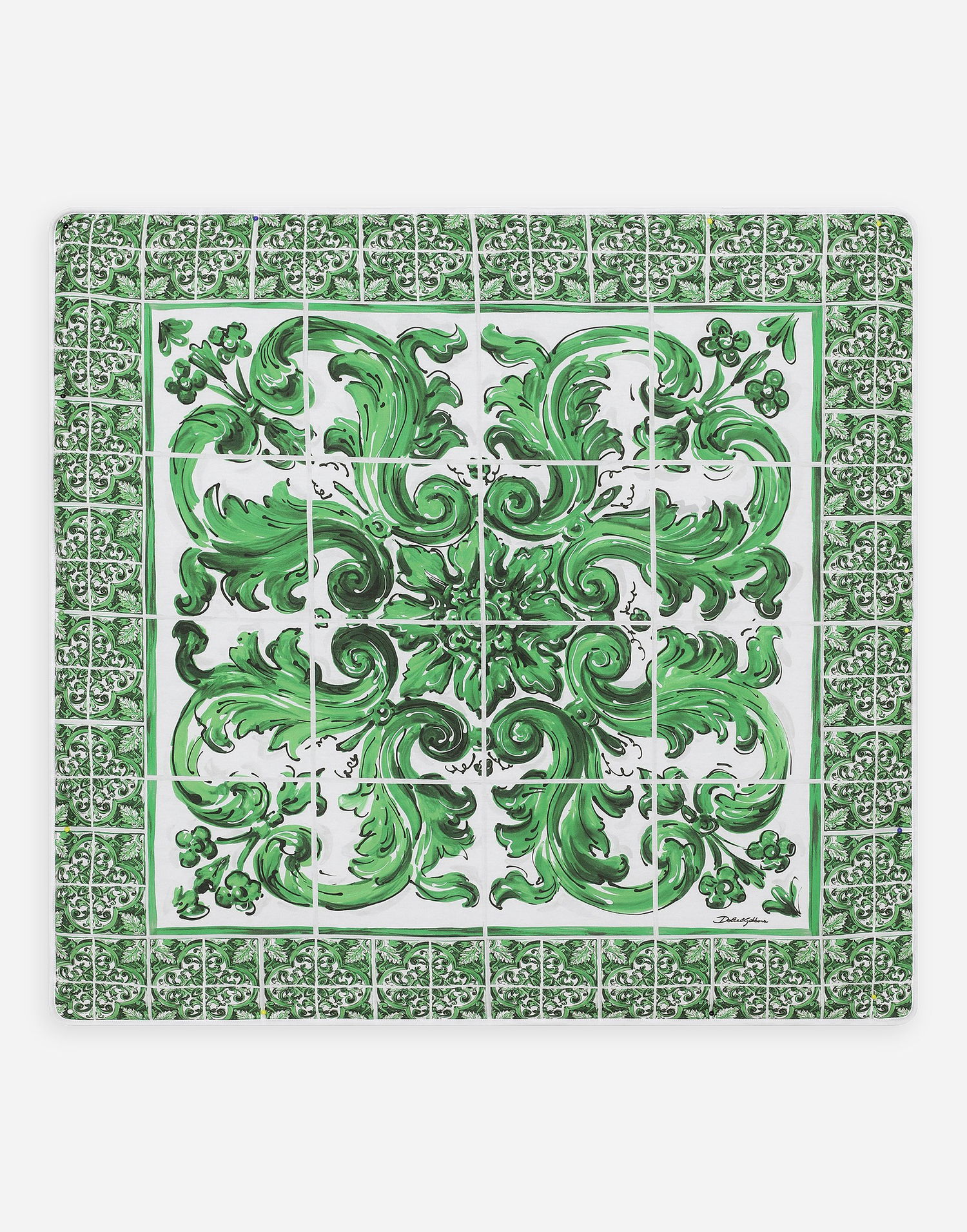 Šál Dolce & Gabbana Dolce & Gabbana Majolica Print Jersey Blanket Zelené | LNJA88G7NVEH65DQ, 0