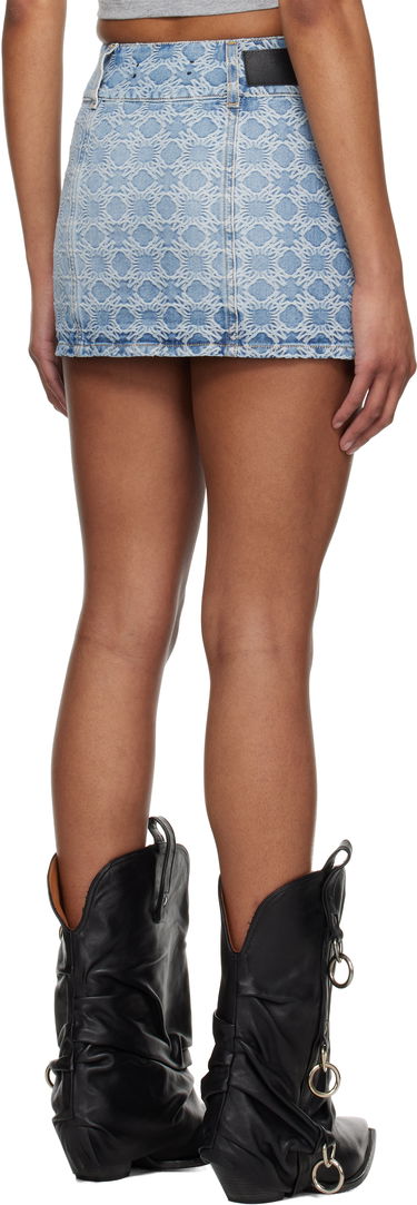 Sukňa AMIRI AMIRI MA Quad Jacquard Denim Miniskirt Modrá | AWDNKR1006, 2