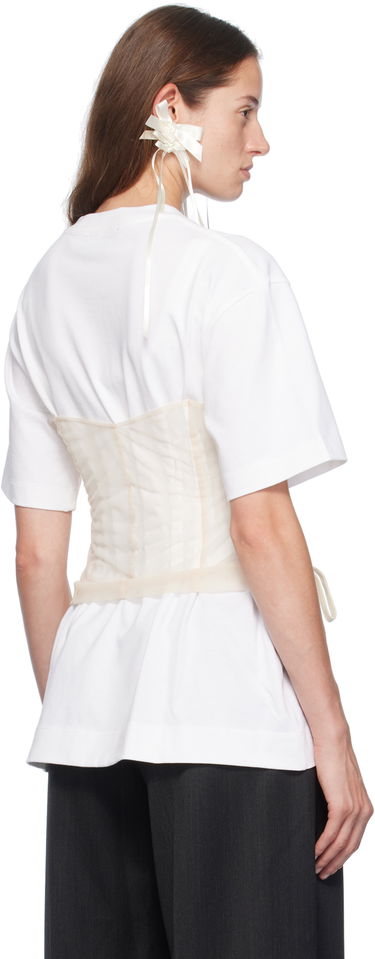 Tričko Simone Rocha Simone Rocha Corset Panel Boxy T-Shirt Biela | 5282 0562, 2