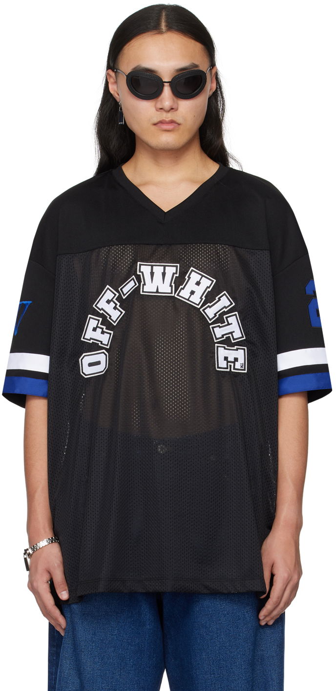 Tričko Off-White Black Football T-Shirt Čierna | OMAA169S24JER0011001, 0