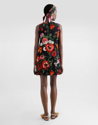 Šaty Dolce & Gabbana Dolce & Gabbana Floral Print Sleeveless Mini Dress Čierna | F6TWFTFSRQTHN5PB, 2