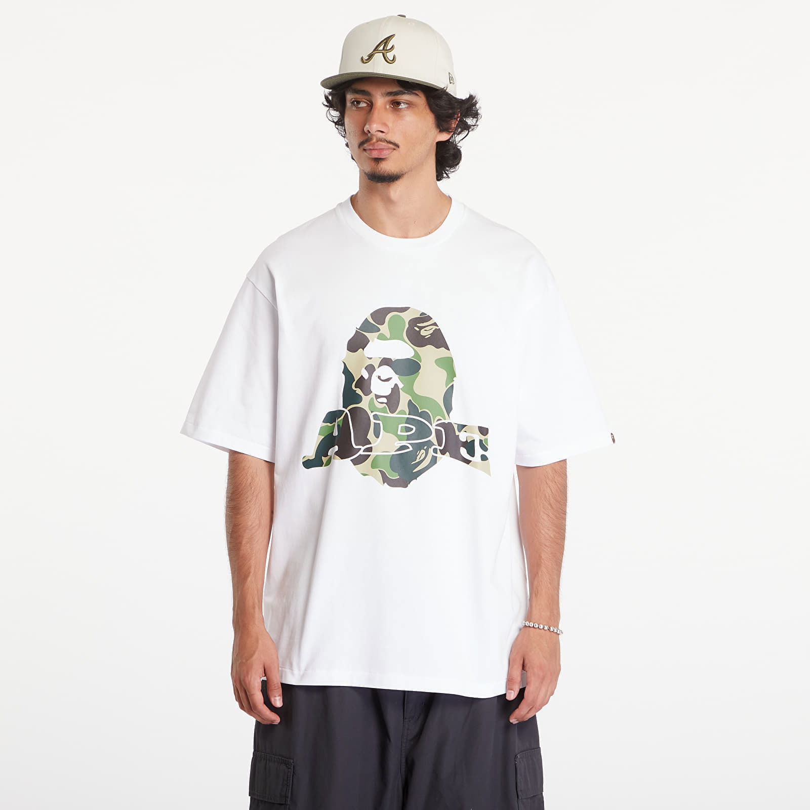 A BATHING APE Abc Camo Ape Head Relaxed Fit Short Sleeve Tee White