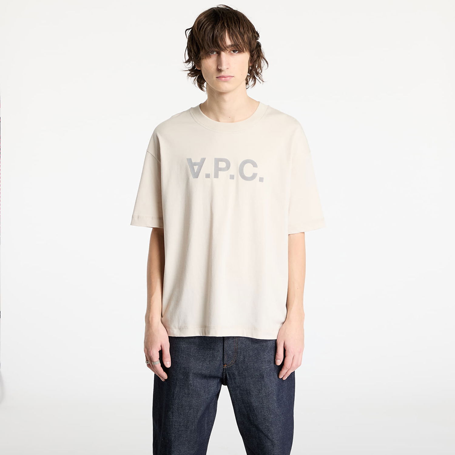 Tričko A.P.C. Oversize Grand T-Shirt Béžová | COHBO-M26385 AAE, 0