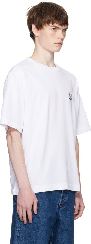 Tričko MAISON KITSUNÉ Maison Kitsuné Fox Head Patch Comfort T-Shirt Biela | PM00109KJ0119, 1