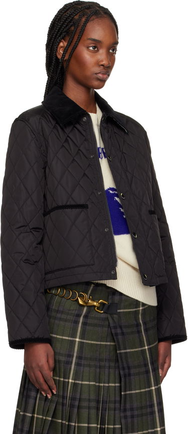 Prešívaná bunda Burberry Burberry Cropped Quilted Jacket Čierna | 8105097, 1