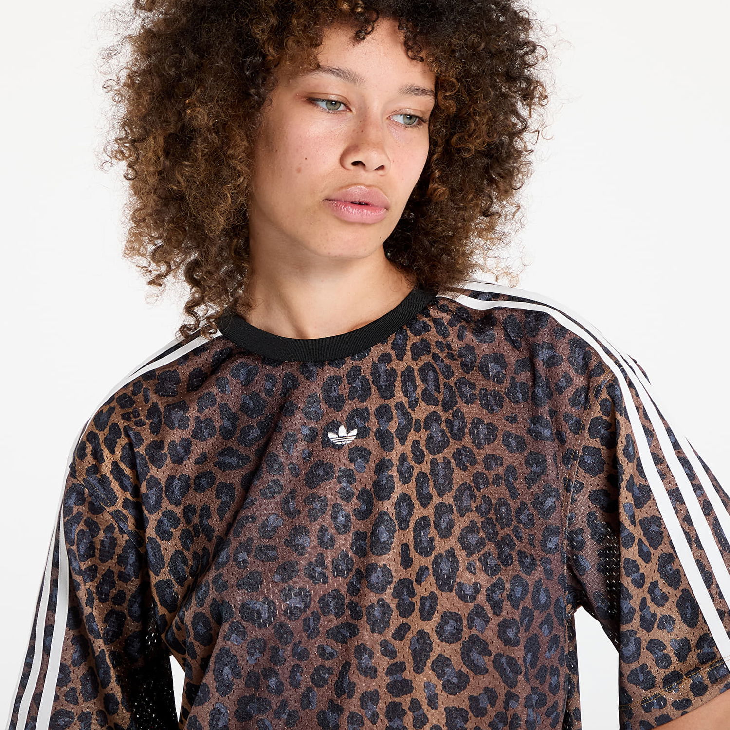 Šaty adidas Originals adidas Tee Leopard Print Dress Hnedá | JW7311, 1