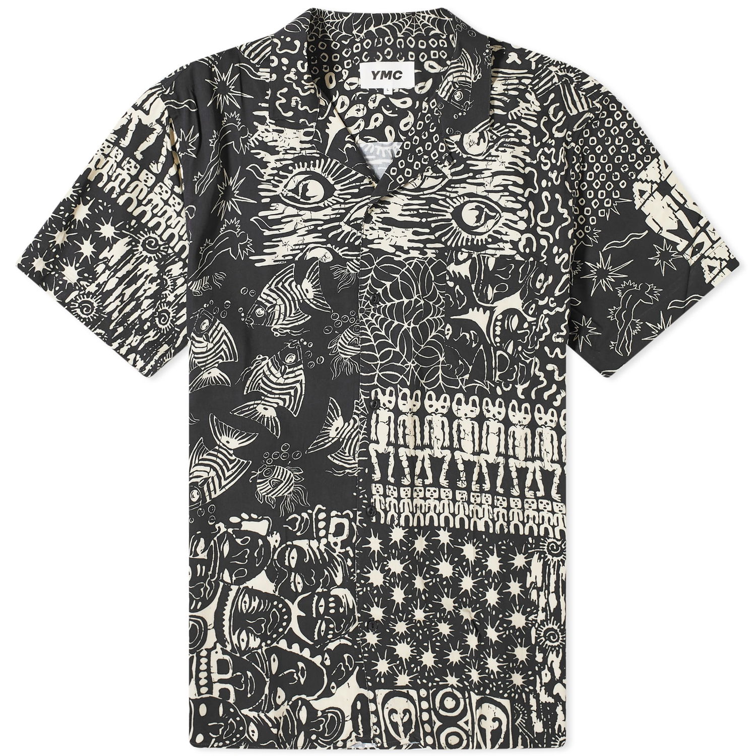 Košeľa YMC Malick Vacation Shirt Čierna | P2WAB-01, 0