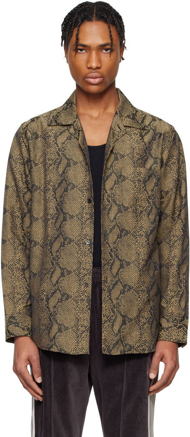 Košeľa Needles Needles One-Up Snakeskin Print Shirt Hnedá | QV103, 0