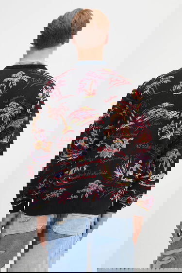 Sveter WACKO MARIA Wacko Maria Jacquard Cardigan Čierna | 25SS.WMK.KN20, 2