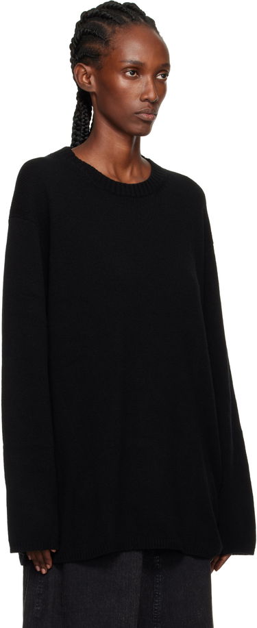 Sveter Yohji Yamamoto YOHJI YAMAMOTO String Round Neck Sweater Čierna | HL-K04-184, 1