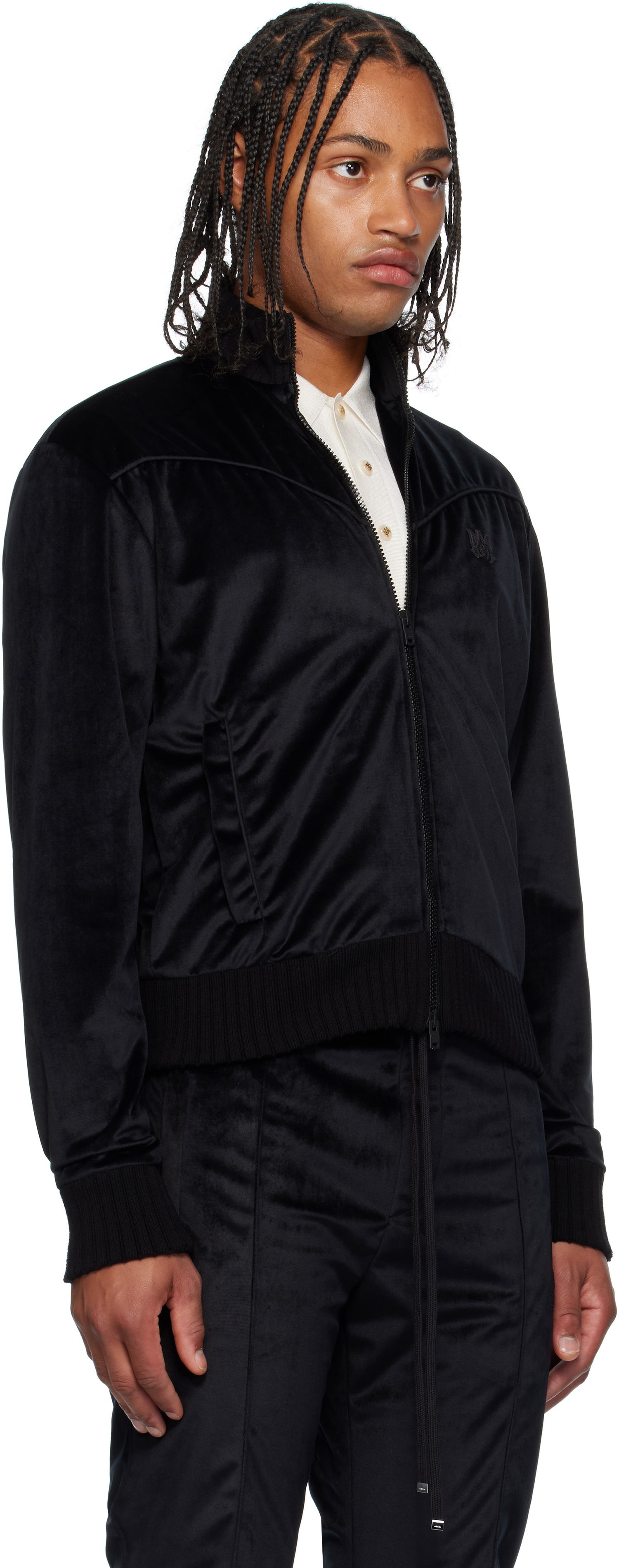 Bunda AMIRI AMIRI Velvet Track Jacket Čierna | AMOUTJ1013, 1