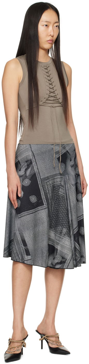 Tielko Miaou Miaou Zora Lace-Up Tank Top Hnedá | 7127TJBFOX, 3