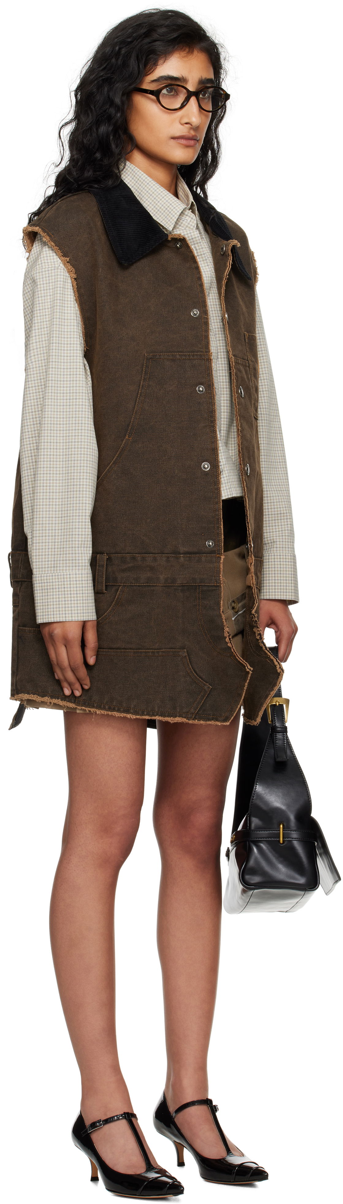 Šaty Andersson Bell Andersson Bell Carpenter Vest Minidress Hnedá | awa721w, 1