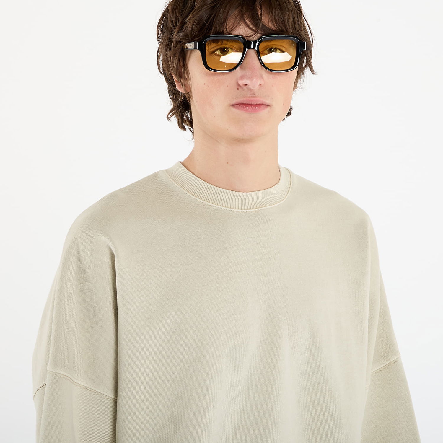 Mikina Carhartt WIP Oversized Crewneck Garment Dyed Sweatshirt Béžová | I035636.2LPGD, 1