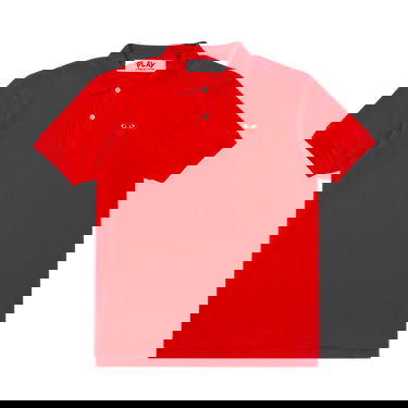 Polo tričko Comme des Garçons Play Big Heart Polo T-Shirt Červená | AZ T006 051 4, 1