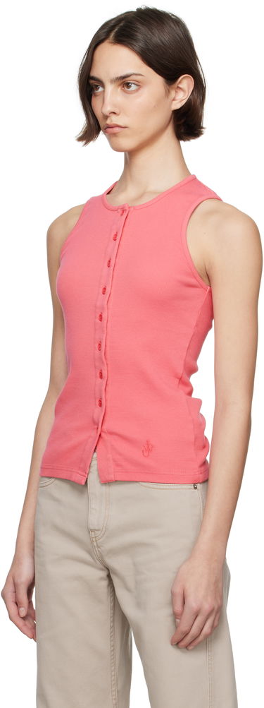 Tielko JW Anderson JW Anderson Buttoned Tank Top Ružová | JO0266-PG1512, 3