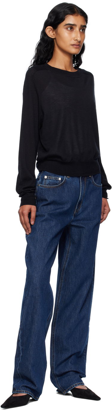 Sveter Loulou de Saison Loulou de Saison Angus Cashmere Crew Neck Sweater Čierna | ANGUS, 3