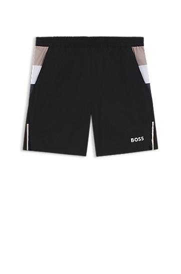 Šortky BOSS Stretch Tennis Shorts with Moisture Management Čierna | 50541370, 0
