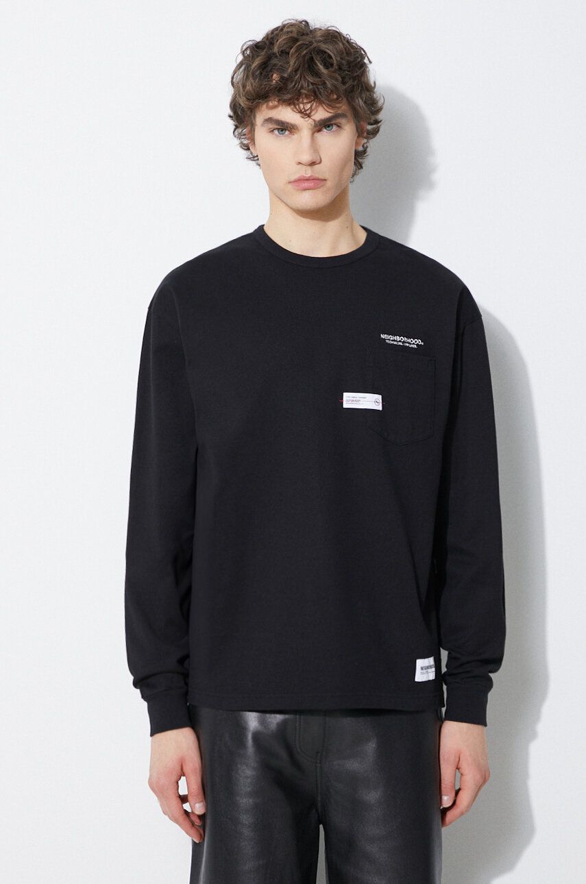 Tričko Neighborhood NEIGHBORHOOD Classic-P Crewneck Long Sleeve T-Shirt Čierna | 241FPNH.CSM05, 0