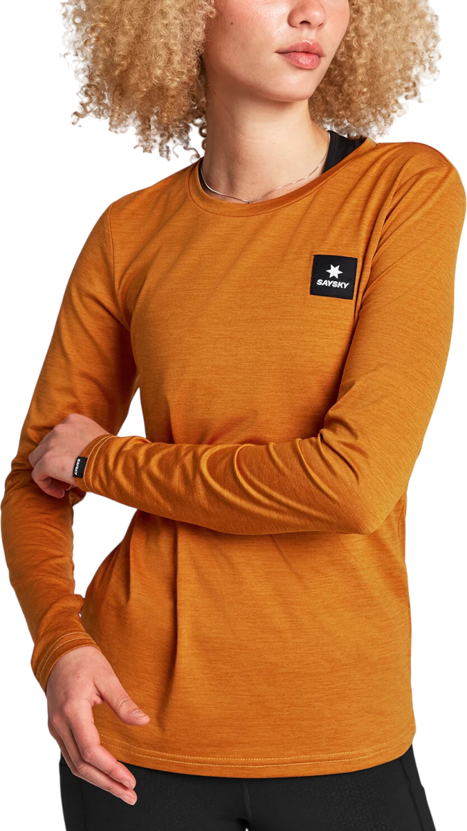 Tričko Saysky Reflective Logo Pace Long Sleeve Oranžová | owrls20c4008-owrls20c4008, 0